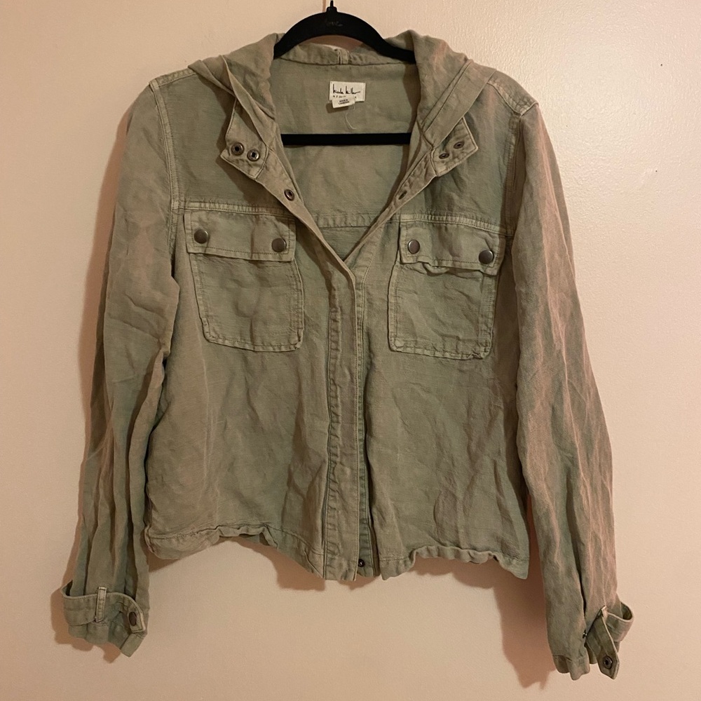 Nicole Miller Women's Utility Jacket in Light Green